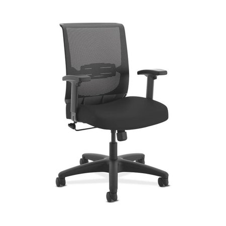 JUKI FURNITURE Mid Back Task Chair with Swivel Tilt Control, Black JU2656045